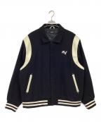 HUFハフ）の古着「スタジャン」｜ブラック×ホワイト