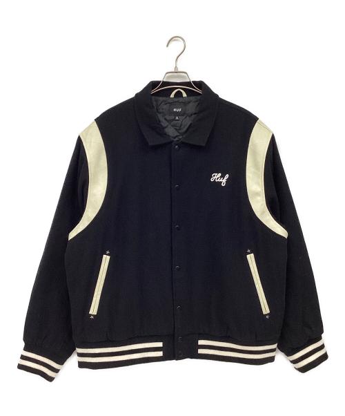 HUF（ハフ）HUF (ハフ) スタジャン ブラック×ホワイト サイズ:XLの古着・服飾アイテム