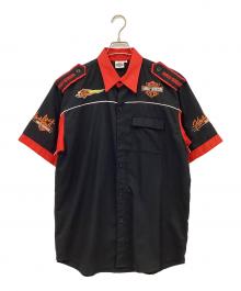 HARLEY-DAVIDSON（ハーレーダビッドソン）の古着「半袖シャツ」｜ブラック×レッド