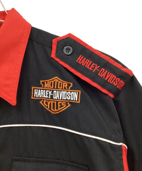 HARLEY-DAVIDSON（ハーレーダビッドソン）HARLEY-DAVIDSON (ハーレーダビッドソン) 半袖シャツ ブラック×レッド サイズ:XLの古着・服飾アイテム
