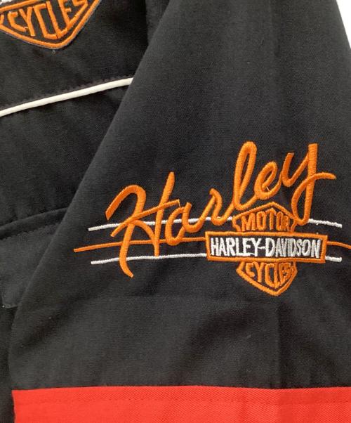 HARLEY-DAVIDSON（ハーレーダビッドソン）HARLEY-DAVIDSON (ハーレーダビッドソン) 半袖シャツ ブラック×レッド サイズ:XLの古着・服飾アイテム