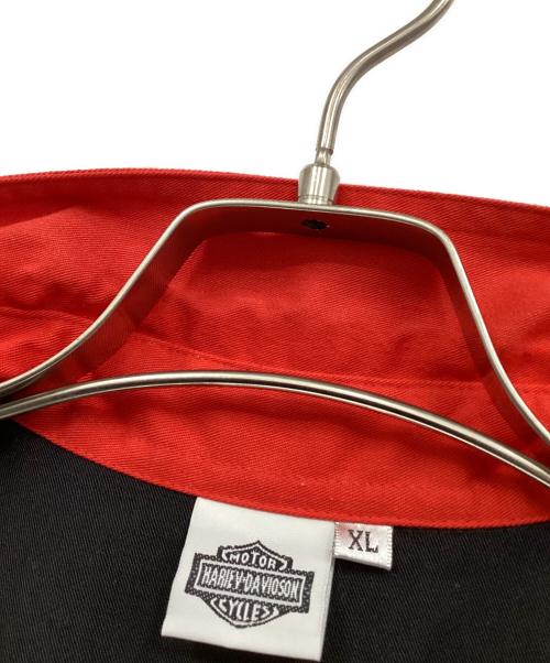 HARLEY-DAVIDSON（ハーレーダビッドソン）HARLEY-DAVIDSON (ハーレーダビッドソン) 半袖シャツ ブラック×レッド サイズ:XLの古着・服飾アイテム