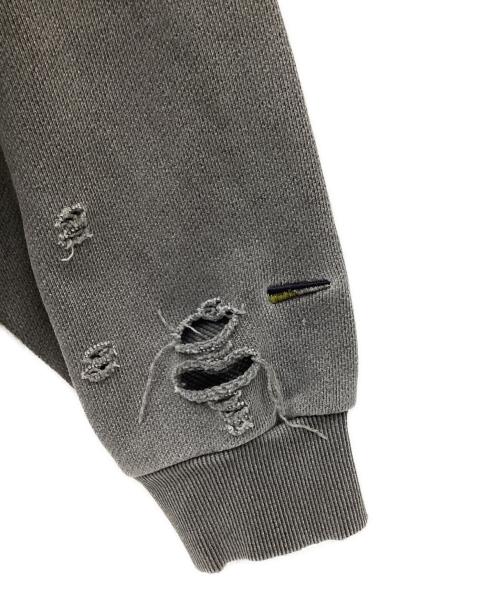 NAUTICA（ノーティカ）NAUTICA (ノーティカ) ダメージ加工スウェット グレー サイズ:Lの古着・服飾アイテム