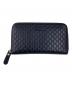 GUCCI（グッチ）の古着「グッチ/449391/ラウンドファスナー長財布」｜ブラック×ゴールド
