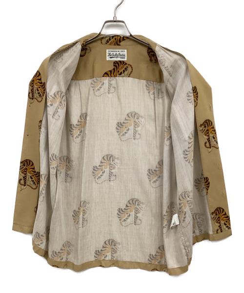 WACKO MARIA（ワコマリア）WACKO MARIA (ワコマリア) レーヨンオープンカラーシャツ ベージュ×オレンジ サイズ:Lの古着・服飾アイテム