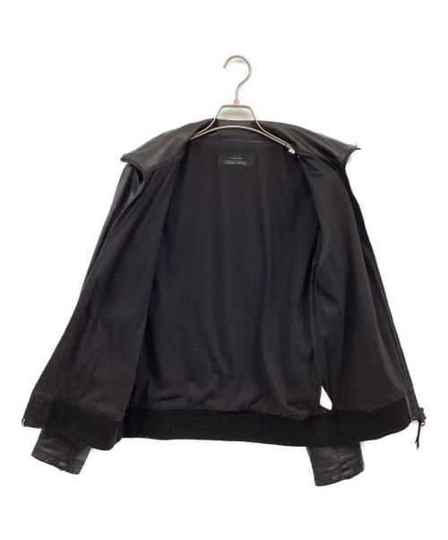 Shama（シャマ）Shama (シャマ) カウレザージャケット ブラック サイズ:42の古着・服飾アイテム