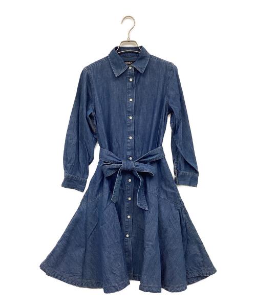 RALPH LAUREN（ラルフローレン）RALPH LAUREN (ラルフローレン) 長袖ワンピース インディゴの古着・服飾アイテム