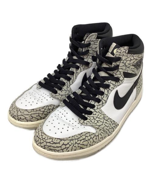 NIKE（ナイキ）NIKE (ナイキ) AIR JORDAN 1 RETRO HIGH OG グレー×ホワイト サイズ:27㎝の古着・服飾アイテム