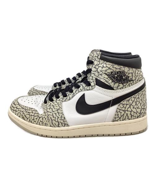 NIKE（ナイキ）NIKE (ナイキ) AIR JORDAN 1 RETRO HIGH OG グレー×ホワイト サイズ:27㎝の古着・服飾アイテム