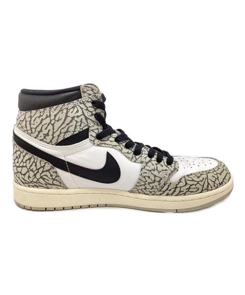 NIKE（ナイキ）NIKE (ナイキ) AIR JORDAN 1 RETRO HIGH OG グレー×ホワイト サイズ:27㎝の古着・服飾アイテム