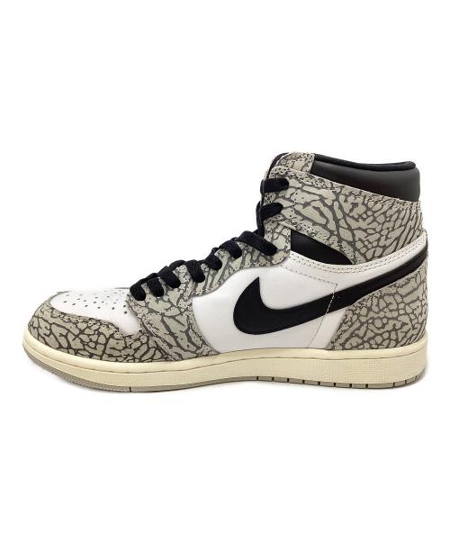 NIKE（ナイキ）NIKE (ナイキ) AIR JORDAN 1 RETRO HIGH OG グレー×ホワイト サイズ:27㎝の古着・服飾アイテム