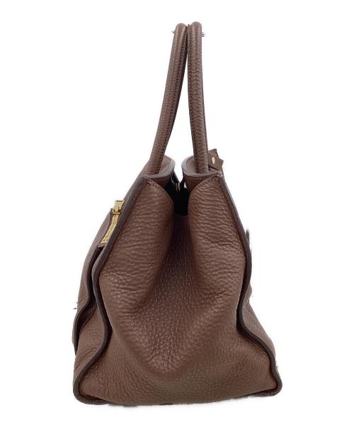 PRADA（プラダ）PRADA (プラダ) プラダ/BN2626/ヴィッテロダイノ/トートバッグ ブラウン×ゴールドの古着・服飾アイテム