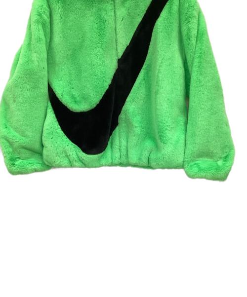 NIKE（ナイキ）NIKE (ナイキ) FAUX FUR JACKET グリーン サイズ:Mの古着・服飾アイテム