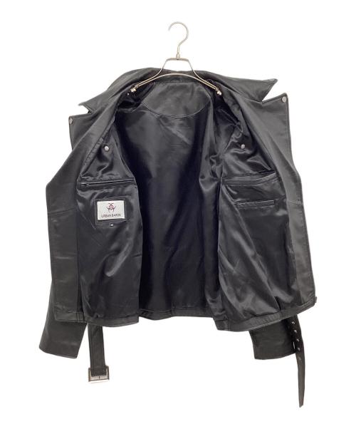 URBAN BARON（アーバンバロン）URBAN BARON (アーバンバロン) レザーライダースジャケット ブラック サイズ:3XLの古着・服飾アイテム