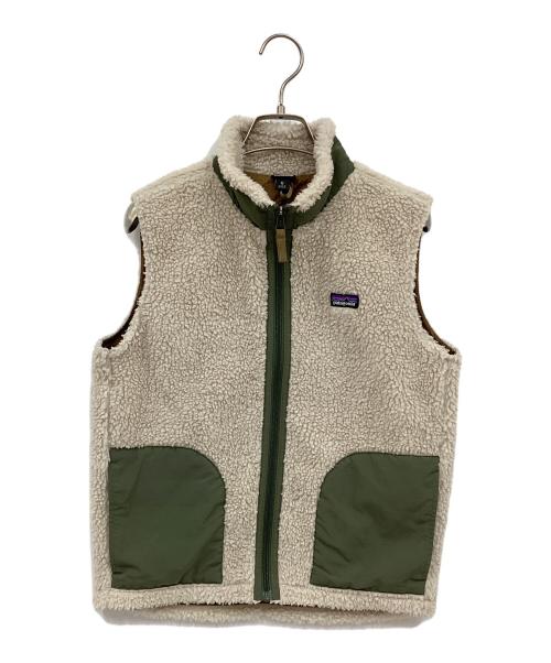 Patagonia（パタゴニア）Patagonia (パタゴニア) レトロXベスト ベージュ×グリーン サイズ:XL(14)の古着・服飾アイテム