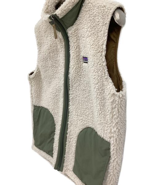 Patagonia（パタゴニア）Patagonia (パタゴニア) レトロXベスト ベージュ×グリーン サイズ:XL(14)の古着・服飾アイテム