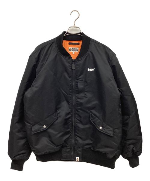 A BATHING APE（アベイシングエイプ）A BATHING APE (アベイシングエイプ) MA-1ジャケット ブラック×オレンジ サイズ:2XLの古着・服飾アイテム