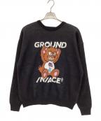 GROUND/N/ACEグランダンエース）の古着「厚手ニット」｜ブラック