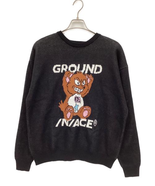 GROUND/N/ACE（グランダンエース）GROUND/N/ACE (グランダンエース) 厚手ニット ブラック サイズ:L 未使用品の古着・服飾アイテム