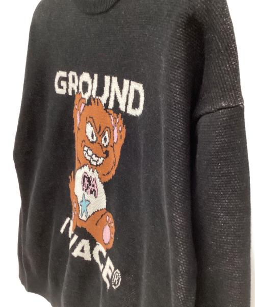 GROUND/N/ACE（グランダンエース）GROUND/N/ACE (グランダンエース) 厚手ニット ブラック サイズ:L 未使用品の古着・服飾アイテム