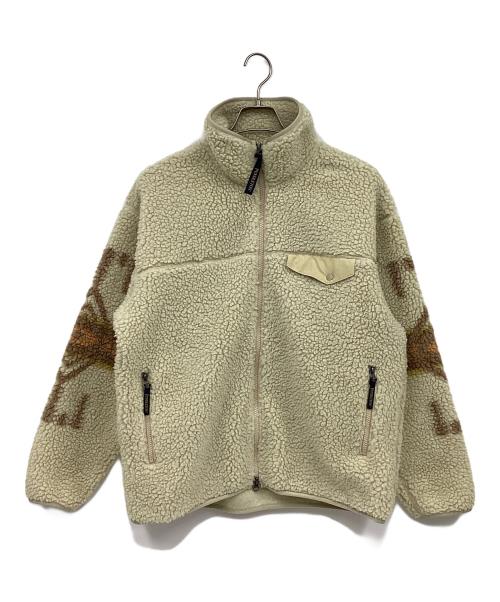 PENDLETON（ペンドルトン）PENDLETON (ペンドルトン) BAYFLOW (ベイフロー) ボアジャケット ベージュ×ブラウン サイズ:3の古着・服飾アイテム
