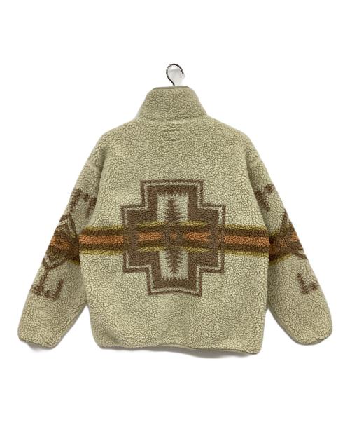 PENDLETON（ペンドルトン）PENDLETON (ペンドルトン) BAYFLOW (ベイフロー) ボアジャケット ベージュ×ブラウン サイズ:3の古着・服飾アイテム