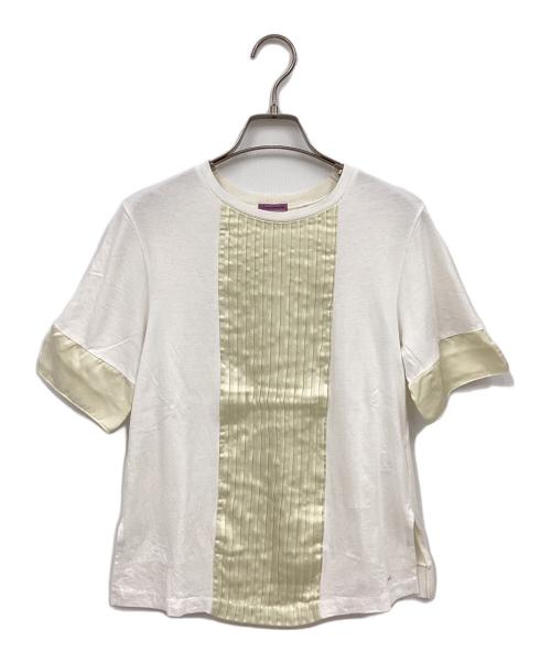 SueUNDERCOVER（スーアンダーカバー）SueUNDERCOVER (スーアンダーカバー) 半袖カットソー ホワイト×ベージュ サイズ:2の古着・服飾アイテム