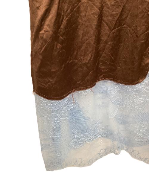 MAISON SPECIAL（メゾンスペシャル）MAISON SPECIAL (メゾンスペシャル) キャミソールワンピース ブラウン×ブルー サイズ:FREEの古着・服飾アイテム