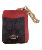 COACHコーチ）の古着「コーチ/CW883/コインケース」｜ブラウン×レッド