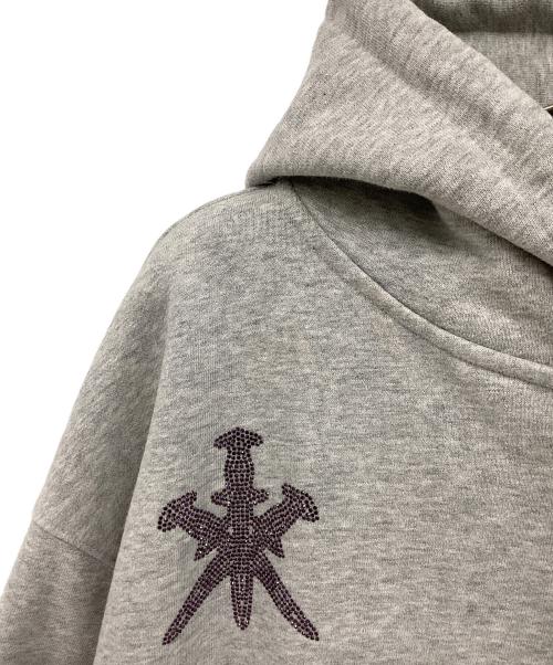 unknown（アンノウン）unknown (アンノウン) ジップアップパーカー グレー×パープル サイズ:Lの古着・服飾アイテム