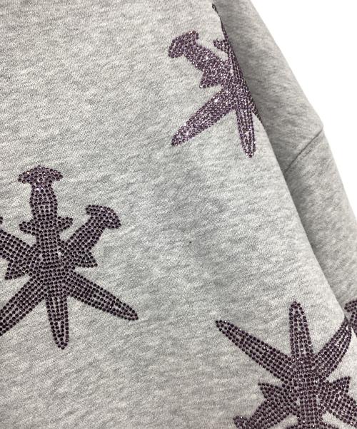 unknown（アンノウン）unknown (アンノウン) ジップアップパーカー グレー×パープル サイズ:Lの古着・服飾アイテム