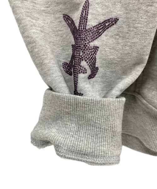 unknown（アンノウン）unknown (アンノウン) ジップアップパーカー グレー×パープル サイズ:Lの古着・服飾アイテム