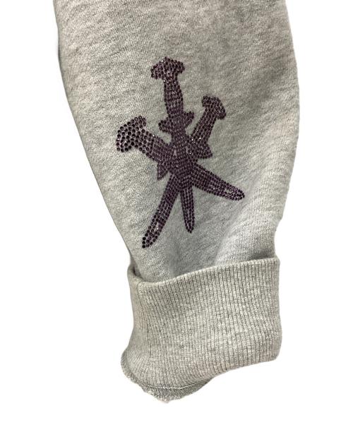 unknown（アンノウン）unknown (アンノウン) ジップアップパーカー グレー×パープル サイズ:Lの古着・服飾アイテム
