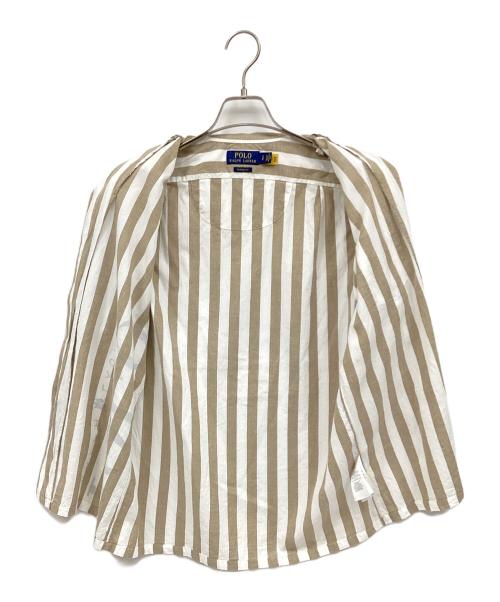 POLO RALPH LAUREN（ポロ・ラルフローレン）POLO RALPH LAUREN (ポロ・ラルフローレン) 半袖シャツ ホワイト×ベージュ サイズ:SP　の古着・服飾アイテム