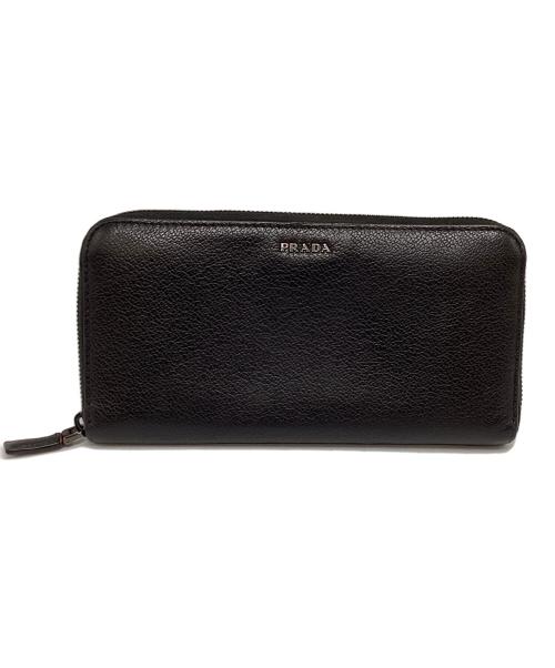 PRADA（プラダ）PRADA (プラダ) プラダ/ラウンドファスナー長財布 ブラックの古着・服飾アイテム