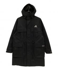 adidas（アディダス）の古着「ロングコート」｜ブラック