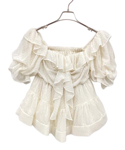 Snidel（スナイデル）Snidel (スナイデル) 半袖ブラウス ホワイト サイズ:FREEの古着・服飾アイテム