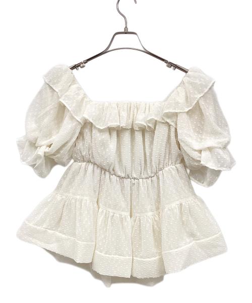 Snidel（スナイデル）Snidel (スナイデル) 半袖ブラウス ホワイト サイズ:FREEの古着・服飾アイテム