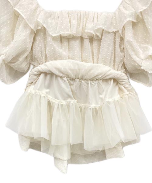 Snidel（スナイデル）Snidel (スナイデル) 半袖ブラウス ホワイト サイズ:FREEの古着・服飾アイテム