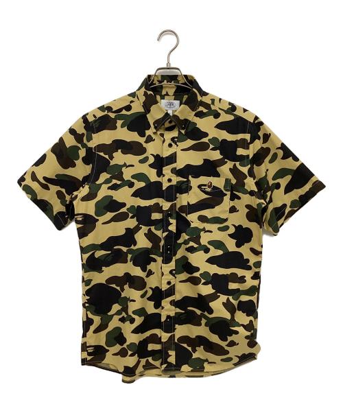 A BATHING APE（アベイシングエイプ）A BATHING APE (アベイシングエイプ) 半袖シャツ ブラウン×グリーン×ブラック サイズ:XLの古着・服飾アイテム