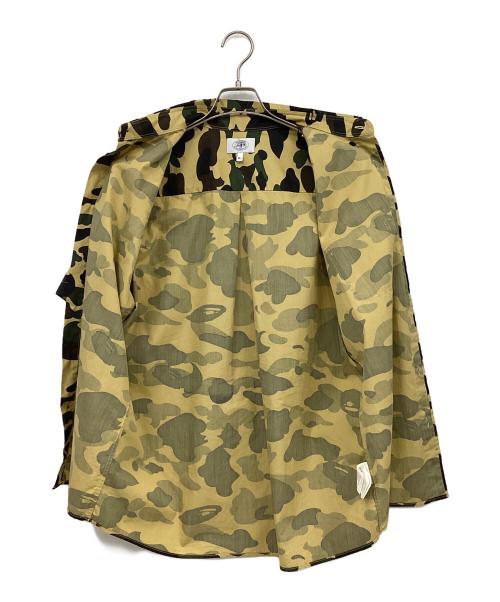 A BATHING APE（アベイシングエイプ）A BATHING APE (アベイシングエイプ) 半袖シャツ ブラウン×グリーン×ブラック サイズ:XLの古着・服飾アイテム