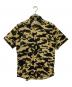A BATHING APE（アベイシングエイプ）の古着「半袖シャツ」｜ブラウン×グリーン×ブラック
