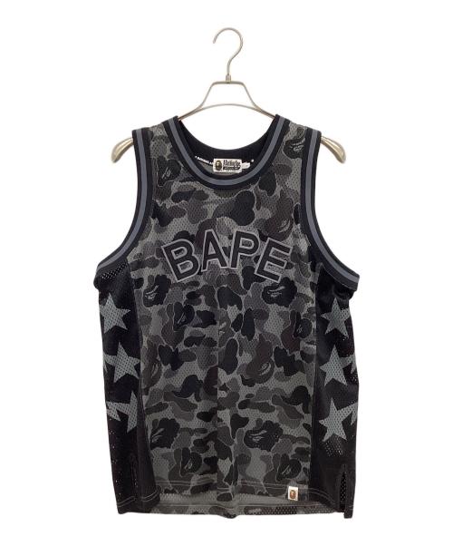 A BATHING APE（アベイシングエイプ）A BATHING APE (アベイシングエイプ) ユニフォーム グレー×ブラック サイズ:Lの古着・服飾アイテム