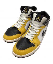 NIKE（ナイキ）の古着「Air Jordan 1 Mid "Yellow Ochre"」｜イエロー×ホワイト