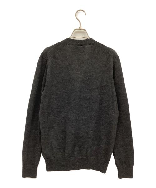 POLO RALPH LAUREN（ポロ・ラルフローレン）POLO RALPH LAUREN (ポロ・ラルフローレン) ニットカーディガン グレー×ネイビー サイズ:XSの古着・服飾アイテム