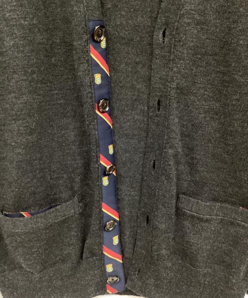 POLO RALPH LAUREN（ポロ・ラルフローレン）POLO RALPH LAUREN (ポロ・ラルフローレン) ニットカーディガン グレー×ネイビー サイズ:XSの古着・服飾アイテム
