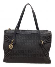 FENDI（フェンディ）の古着「フェンディ/ズッキーノ/8BL070/ハンドバッグ」｜ブラック