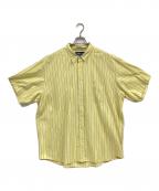 RALPH LAURENラルフローレン）の古着「半袖シャツ」｜イエロー×ネイビー