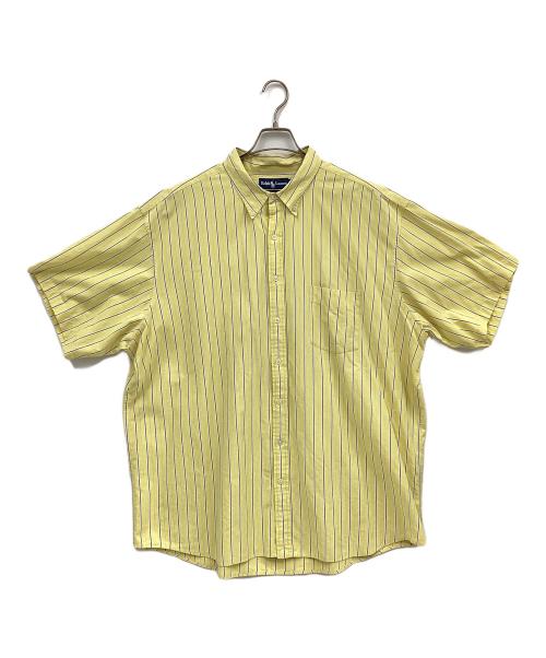 RALPH LAUREN（ラルフローレン）RALPH LAUREN (ラルフローレン) 半袖シャツ イエロー×ネイビー サイズ:２Xの古着・服飾アイテム