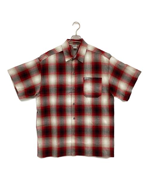 CalTop（キャルトップ）CalTop (キャルトップ) 半袖シャツ ホワイト×レッド サイズ:Lの古着・服飾アイテム